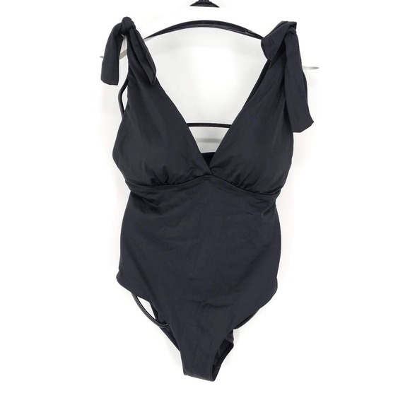 Kim Gravel X Swimsuits For All Tie Shoulder 1-Piece Suit Black Women's Size 14